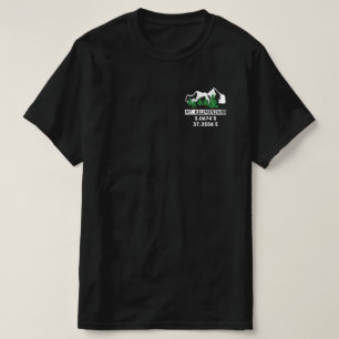T-shirt Mont Kilimandjaro avec coordonnées GPS