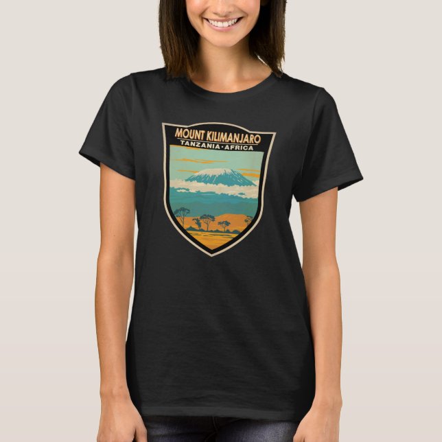 T-shirt Mont Kilimandjaro Tanzanie Afrique Vintage (Devant)