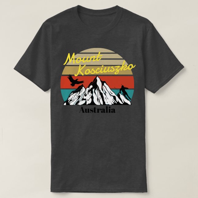 T-shirt Mont Kosciuszko ski Australie 2 (Design devant)