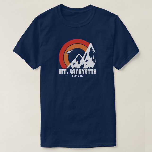 T-shirt Mont Lafayette New Hampshire Sun Eagle (Design devant)