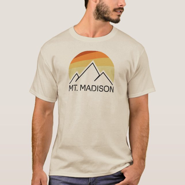 T-shirt Mont Madison New Hampshire Retro (Devant)