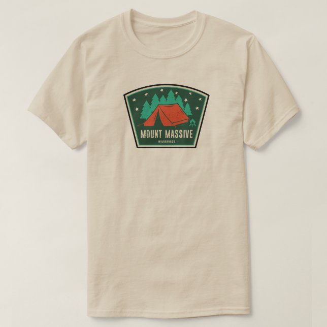 T-shirt Mont Massive Wilderness Colorado Camping (Design devant)