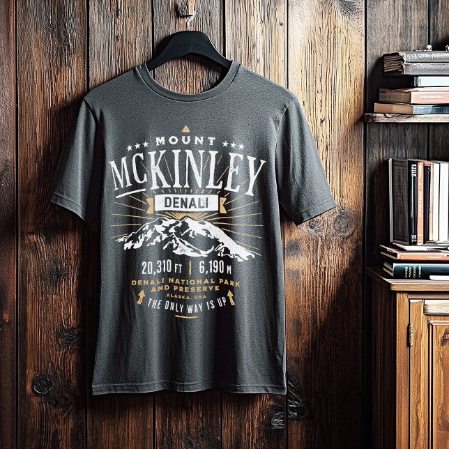 T-shirt Mont McKinley Denali Alaska Vintage (Mount McKinley Denali Alaska Vintage T-Shirt)