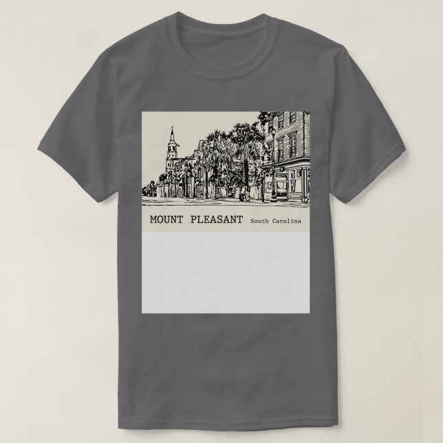 T-shirt Mont Pleasant Sud olina 2 (Design devant)