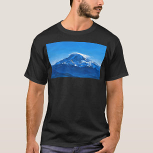 T-shirt Mont Rainier avec nuage lenticulaire (Impressionni