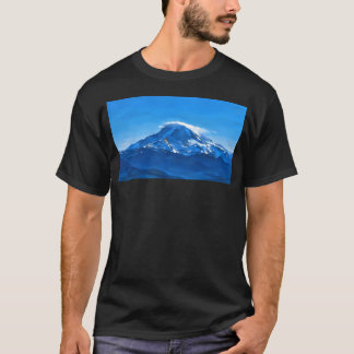 T-shirt Mont Rainier avec nuage lenticulaire (Impressionni
