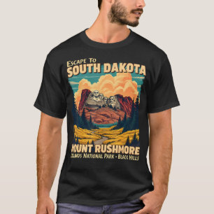 T-shirt Mont Rushmore Badlands Parc National Sud