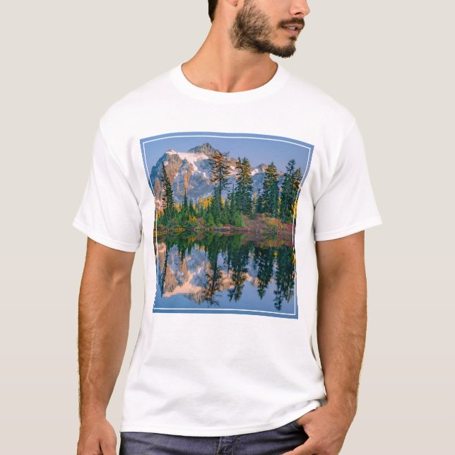 T-shirt Mont Shuksan reflété dans le lac Reflection (Devant)