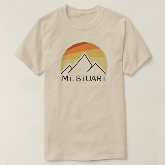 T-shirt Mont Stuart Washington Retro (Design devant)