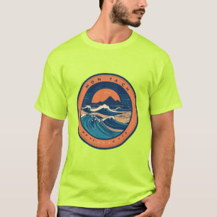 T-shirt Montabeach Minimalist Ocean Wave Surfing Logo