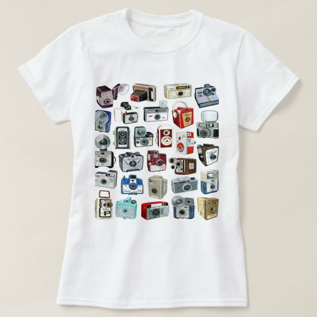 T-shirt Montage de caméra vintage (Design devant)