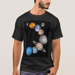 T-shirt Montage du système solaire photos de planètes JPL
