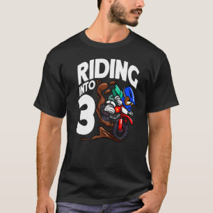 T-shirt Montage En 3 Anniversaire Vélo Dirt Boy Motocross