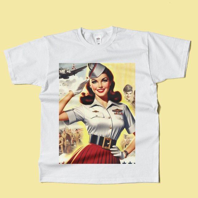 T-shirt Montage militaire rétro (Créateur téléchargé)