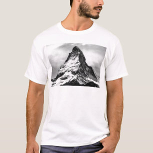 T-shirt Montagne alpine iconique Matterhorn noir et blanc