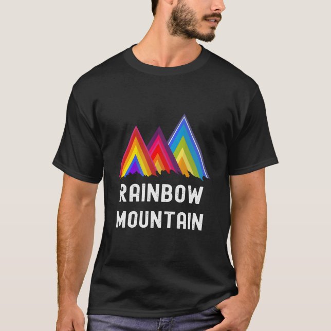 T-shirt Montagne arc-en-ciel Cusco-Pérou (Devant)
