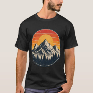 T-shirt Montagne au coucher du soleil rétro