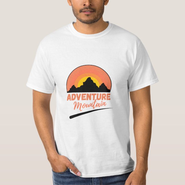 T-shirt montagne aventure. (Devant)
