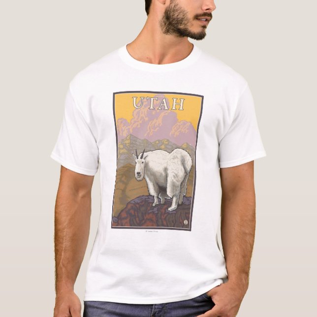 T-shirt Montagne blanche GoatUtah (Devant)
