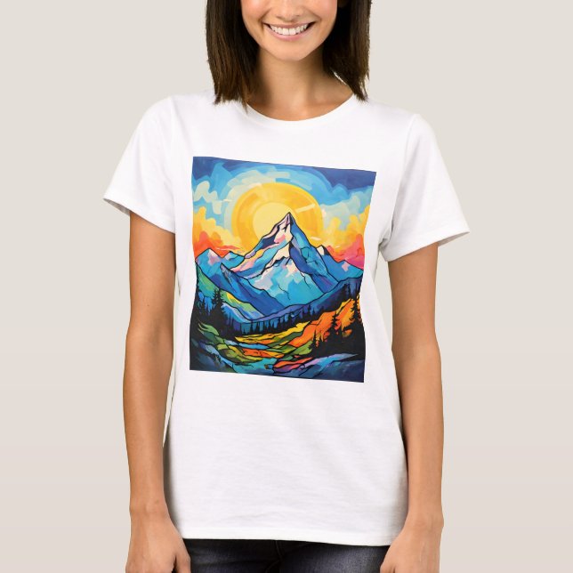 T-shirt Montagne bleue (Devant)