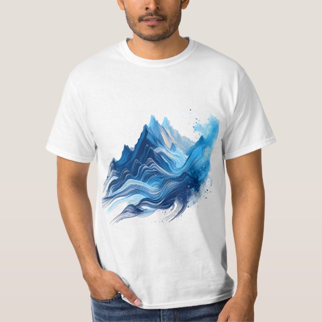 T-shirt Montagne bleue (Devant)