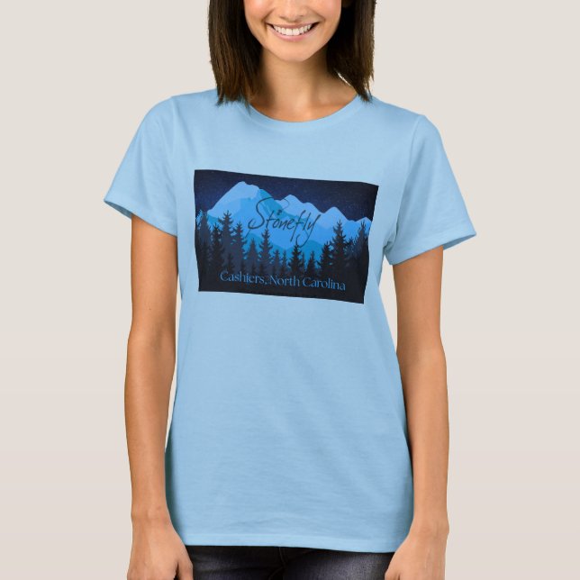 T-shirt Montagne Blue Ridge Midnight Stonefly (Devant)