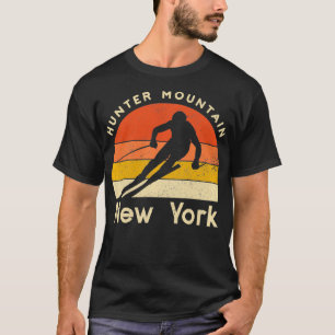 T-shirt Montagne Chasseur de ski vintage New York Mountain