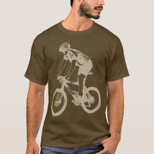 T-shirt Montagne de MTB faisant du vélo la silhouette