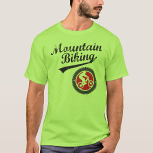T-shirt Montagne de MTB faisant du vélo le rétro