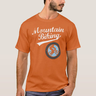 T-shirt Montagne de MTB faisant du vélo le rétro
