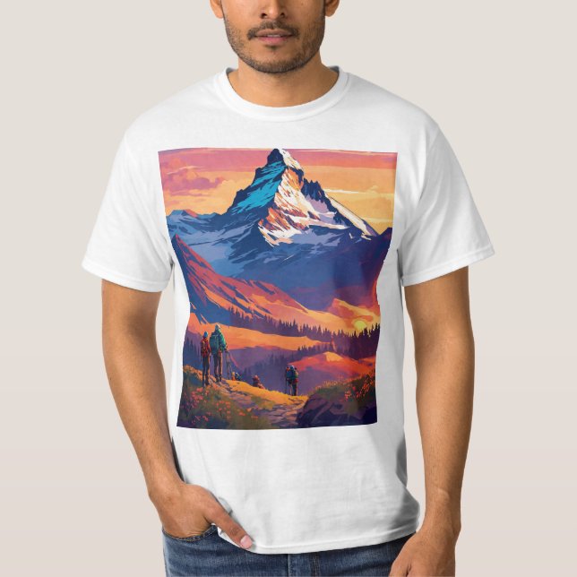 T-shirt Montagne des Alpes, Cervin (Devant)
