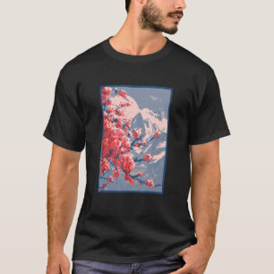 T-shirt Montagne des fleurs de cerisier Sakura