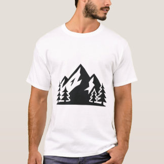 T-shirt Montagne et Forêt Minimaliste – Nature & A