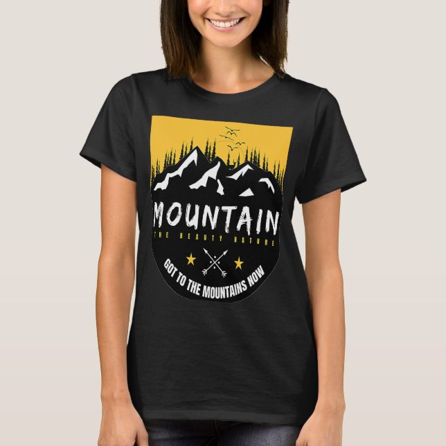 T-shirt Montagne et forêt Silhouette 17 (Devant)