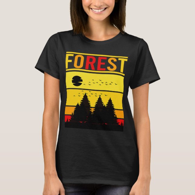 T-shirt Montagne et forêt Silhouette 38 (Devant)
