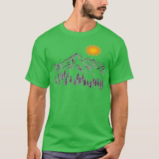T-shirt montagne et soleil