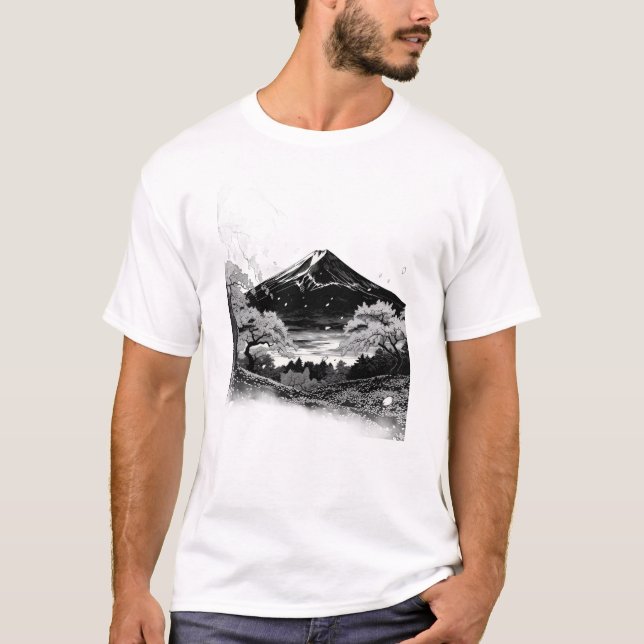 T-shirt montagne japonaise (Devant)