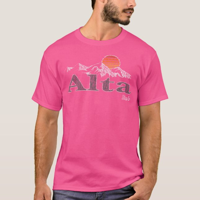 T-shirt Montagne Retro Alta Utah (Devant)