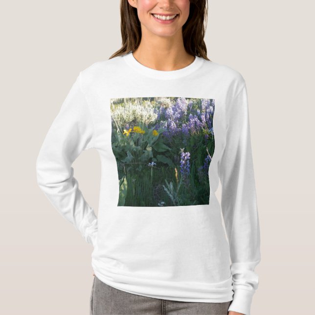 T-shirt Montagne rocheuse de loup (Devant)