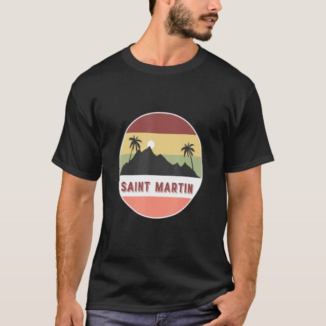 T-shirt Montagne Saint-Martin Et Palmiers (Devant)