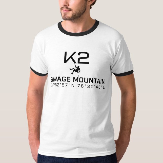T-shirt montagne sauvage K2 (Devant)