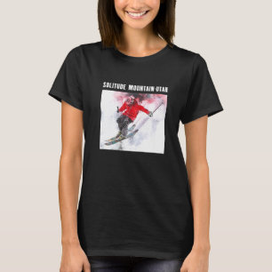 T-shirt Montagne Solitude Utah Ski Ski Skieur Souvenir M