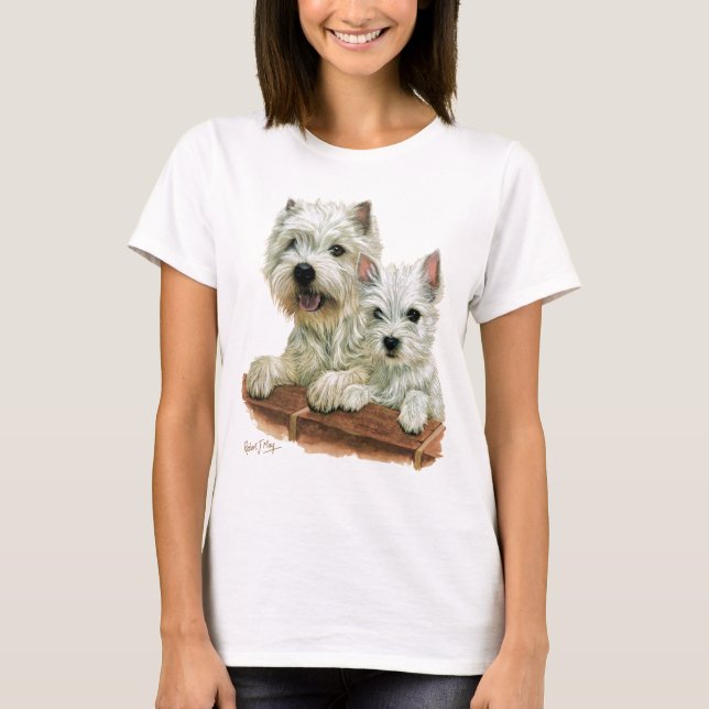 T-shirt Montagne Terrier blanc occidentale (Devant)