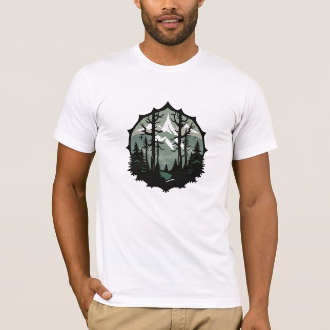 T-shirt Montagne vintage (Devant)