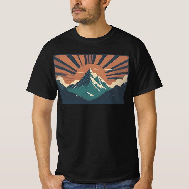 T-shirt Montagne - vintage (Devant)