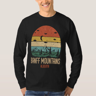 T-shirt Montagnes Banff Montagnes Alberta Randonnée Vintag