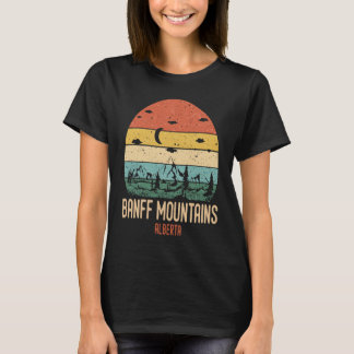 T-shirt Montagnes Banff Montagnes Alberta Randonnée Vintag