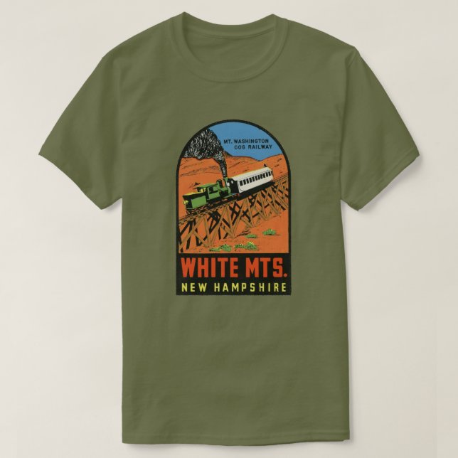 T-shirt Montagnes blanches, New Hampshire (Design devant)