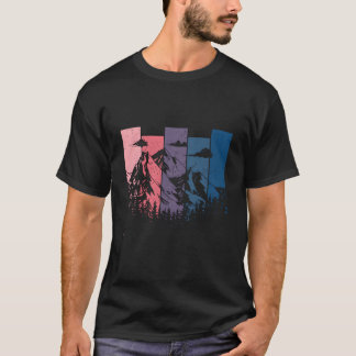 T-shirt Montagnes Camg extérieur en détresse