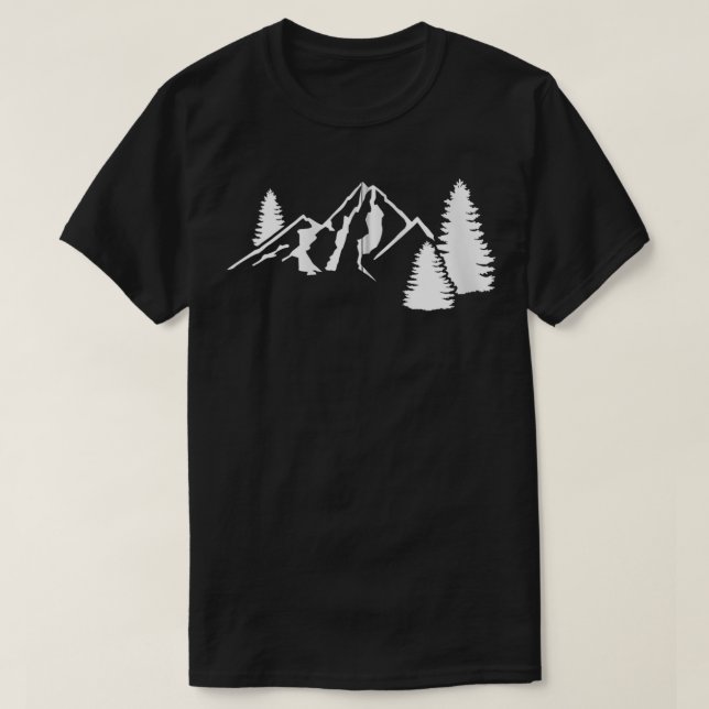 T-shirt Montagnes Camping Zip (Design devant)